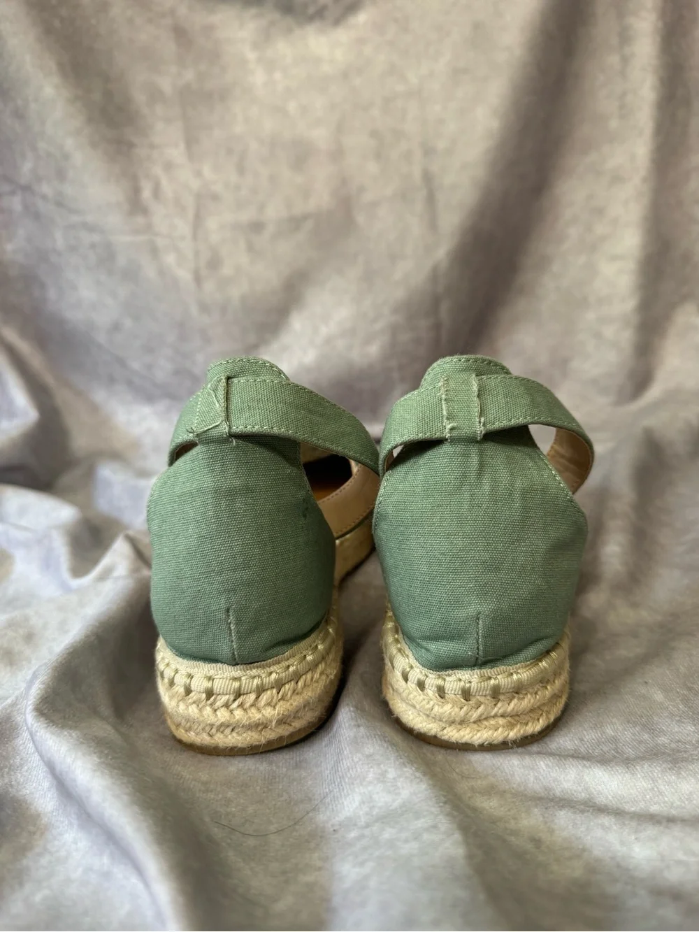 Woven Ankle-Strap Espadrille Flats by Kaari Blue